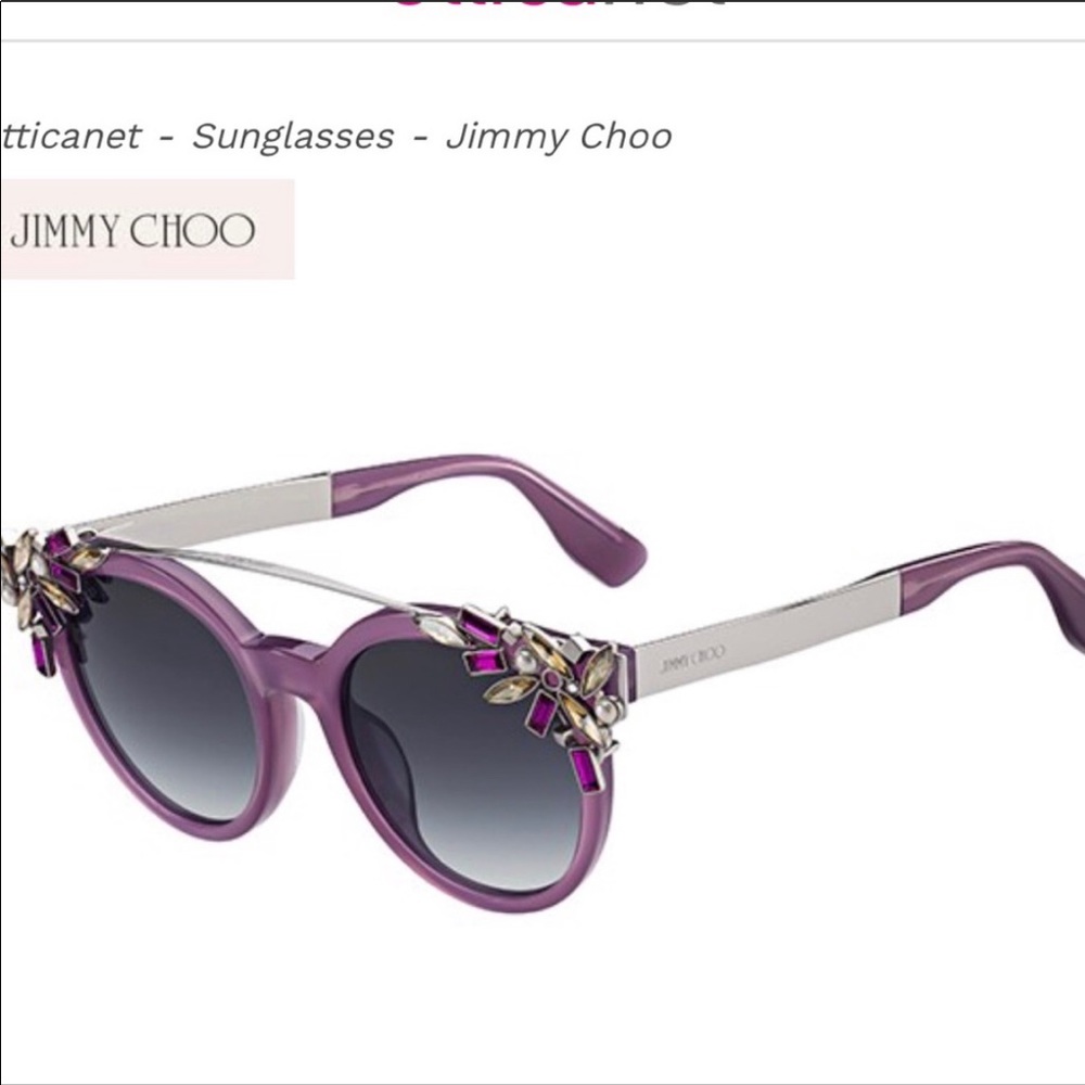 Jimmy Choo Vivy Stone Round Sunglasses 1UQ90 - Picture 2 of 8